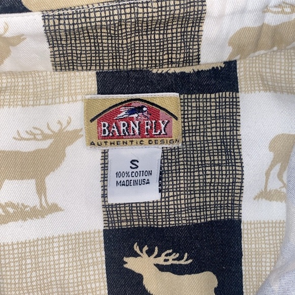 Mens Barn fly Elk button down plaid shirt size small - Picture 2 of 4